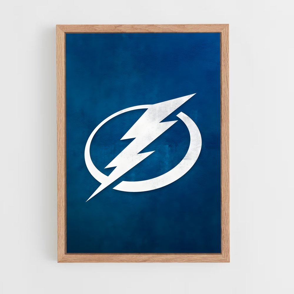 Poster Éclair Bleu – affiche Hockey sur glace (vue 4)
